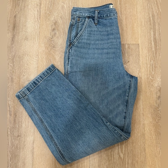 Madewell Denim - MADEWELL The Perfect Vintage Straight Carpenter Jeans Size 28 Dunview Blue Retro